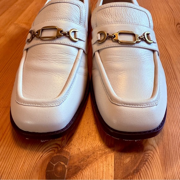 Larroude Cream Leather Loafers - Picture 14 of 16